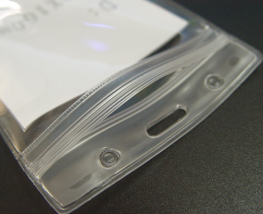 Plastic card holders - Press seal