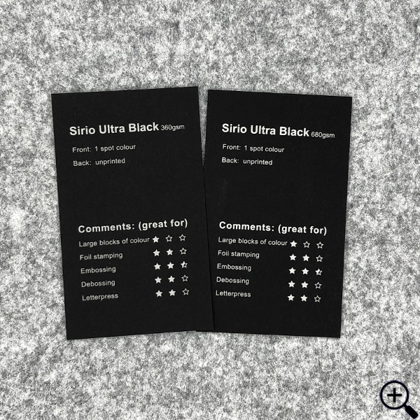 Sirio Ultra Black - 360gsm / 680gsm