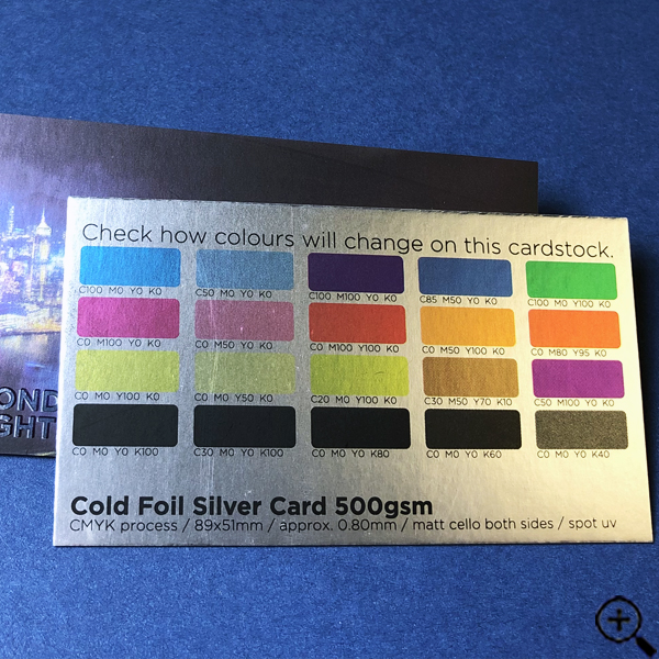 Cold Foil Silver 500gsm Card