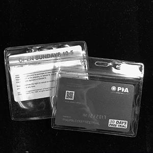 Plastic card holders - Press seal