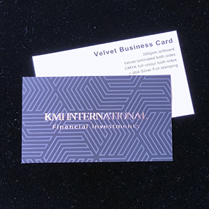Velvet Business Cards - 350gsm