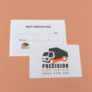 Plastic Service Stickers